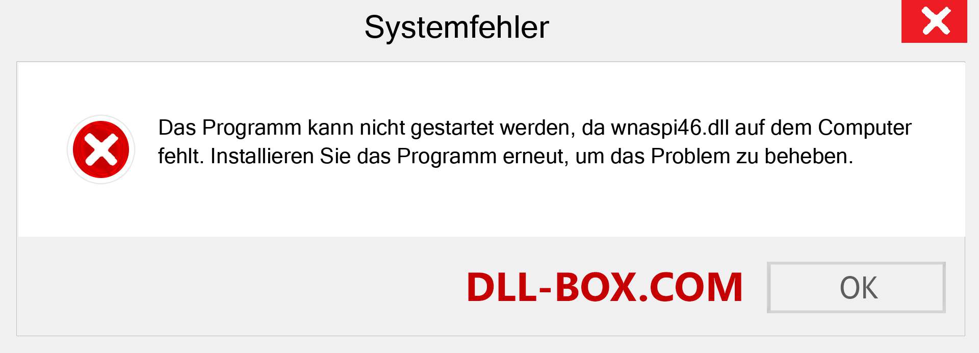 wnaspi46.dll-Datei fehlt?. Download für Windows 7, 8, 10 - Fix wnaspi46 dll Missing Error unter Windows, Fotos, Bildern